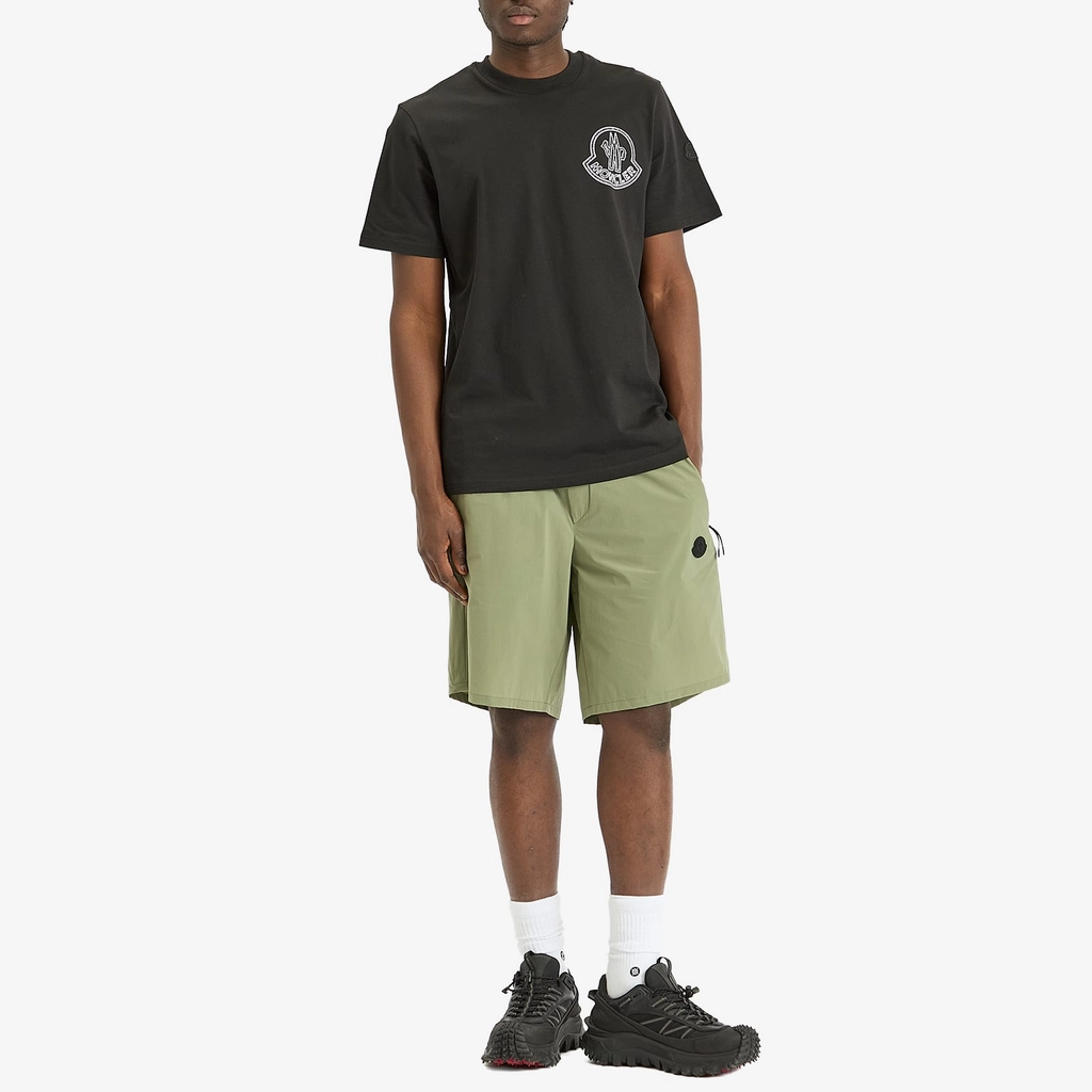 Moncler Men's Bi-Stretch Nylon Opaque Shorts Green