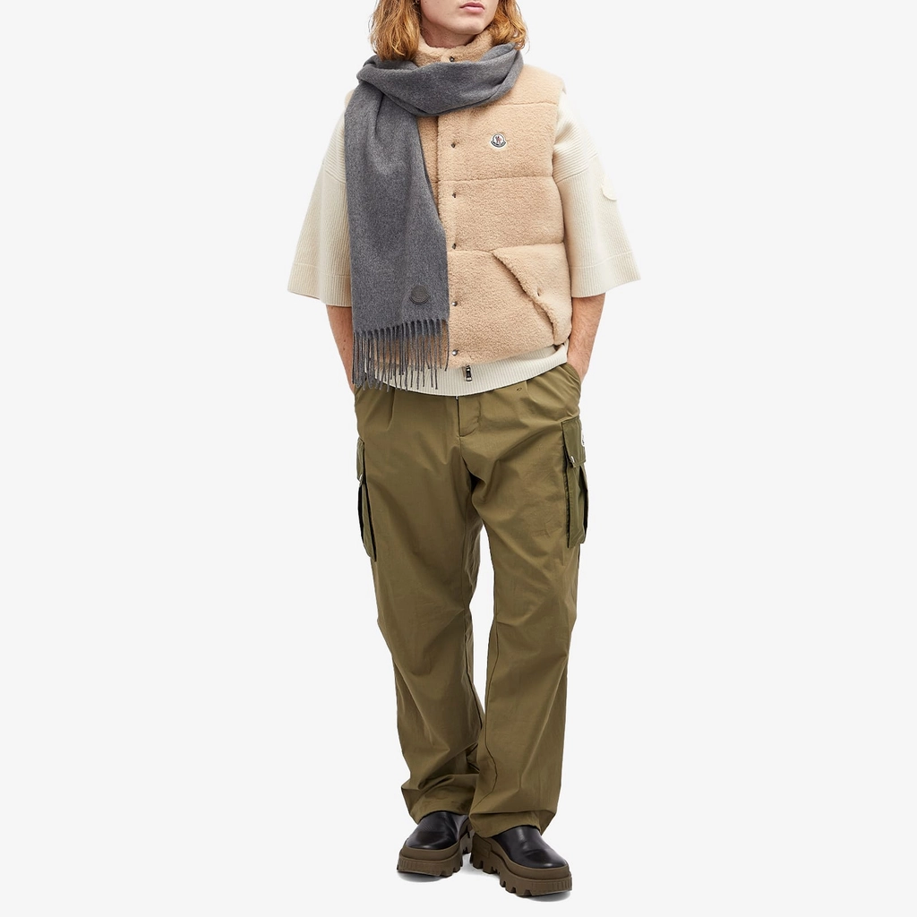 Moncler Men's Colbricon Teddy Fleece Vest Brown