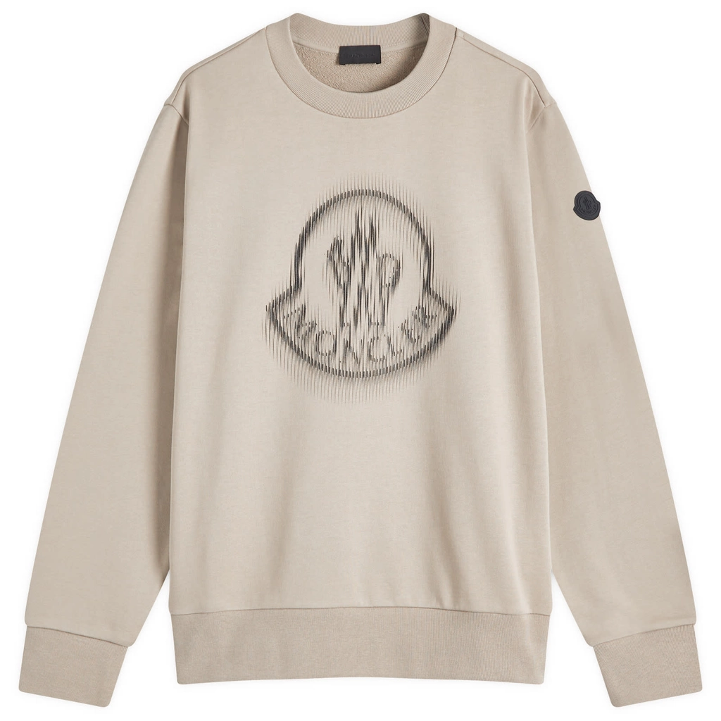 Moncler Men's Cotton Fleece Sweatshirt Beige