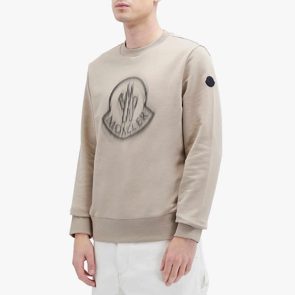 Moncler Men's Cotton Fleece Sweatshirt Beige