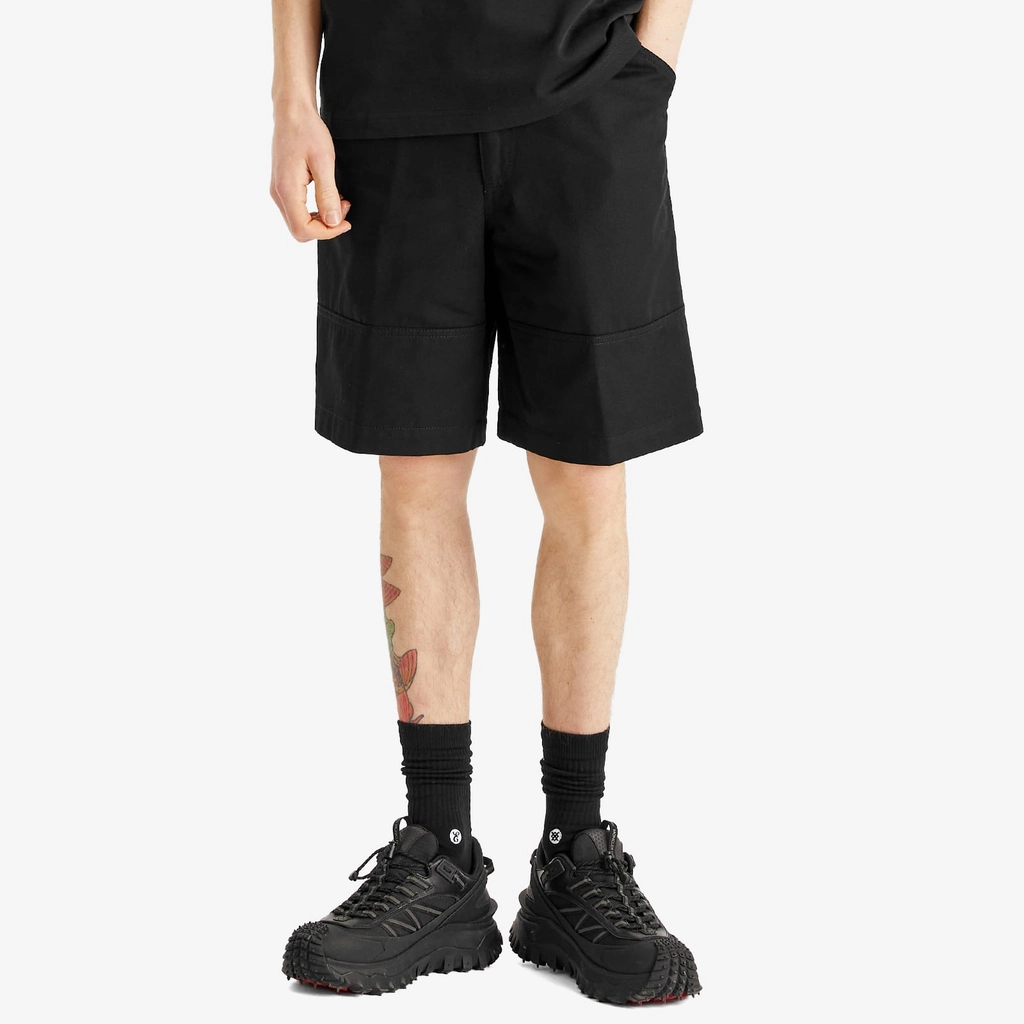 Moncler Men's Cotton Gaberdine Shorts Black