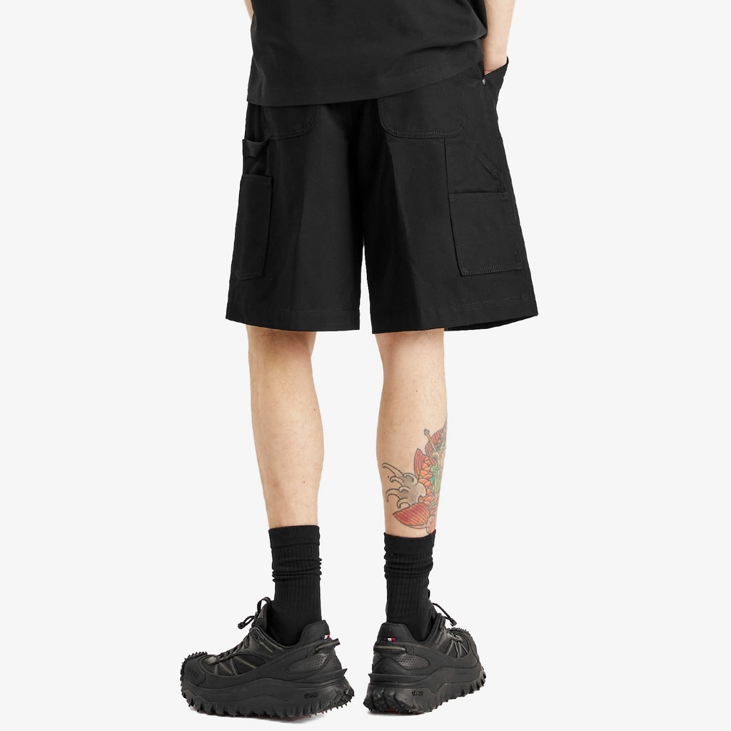 Moncler Men's Cotton Gaberdine Shorts Black