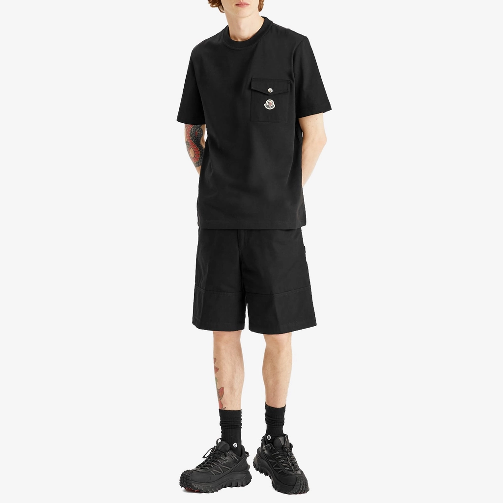 Moncler Men's Cotton Gaberdine Shorts Black