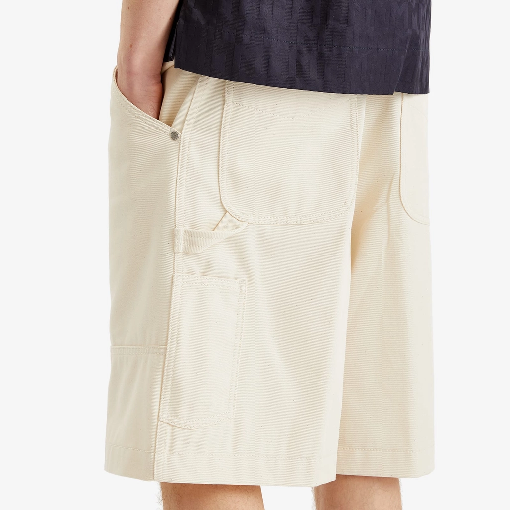 Moncler Men's Cotton Gaberdine Shorts White