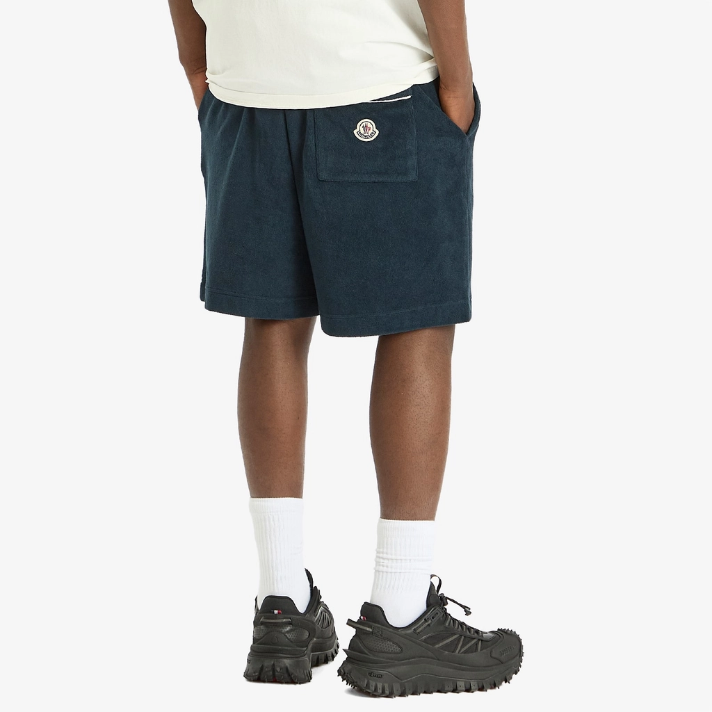 Moncler Men's Cotton Terry Shorts Navy