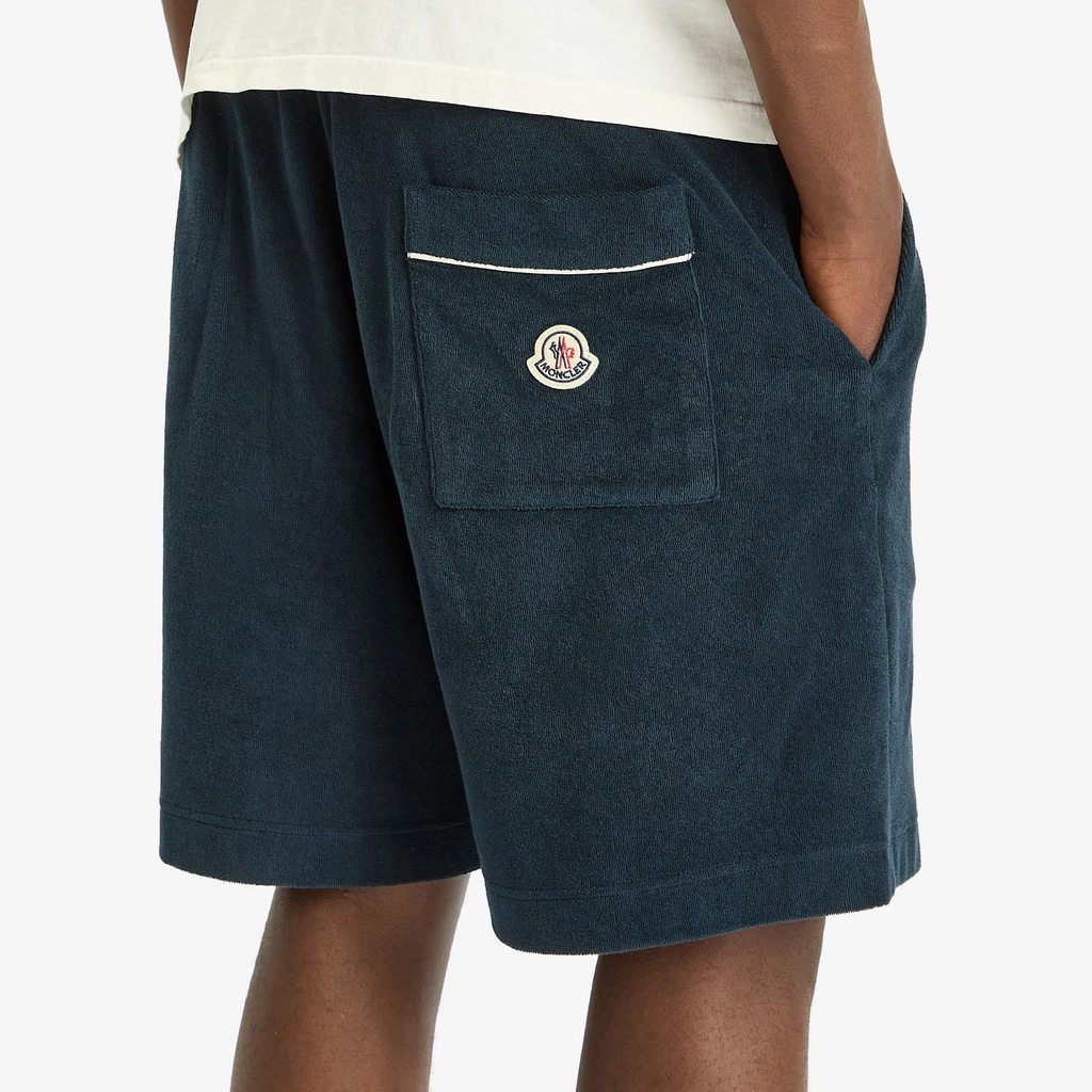 Moncler Men's Cotton Terry Shorts Navy