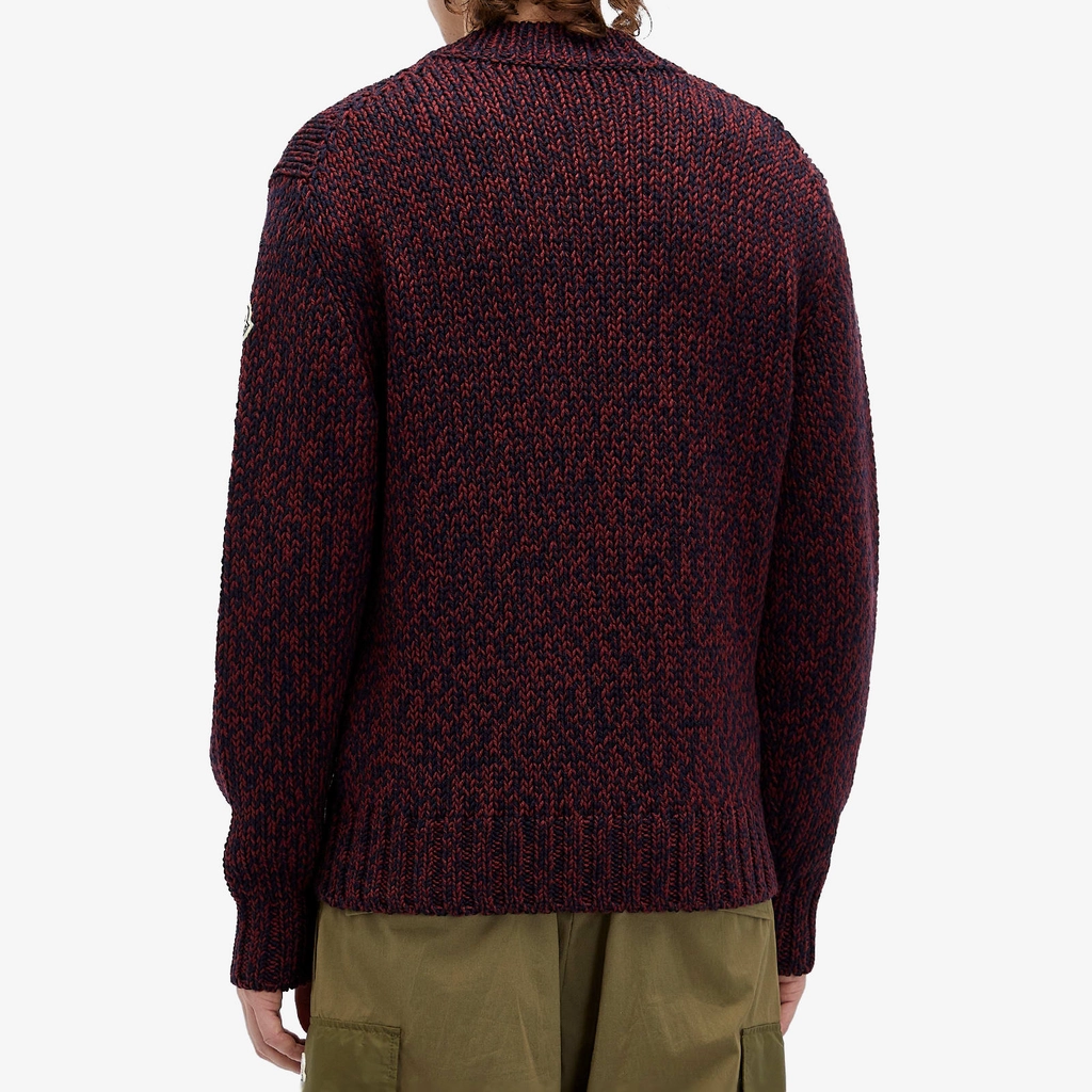 Moncler Men's Crew Neck Sweat Navy/Burgundy