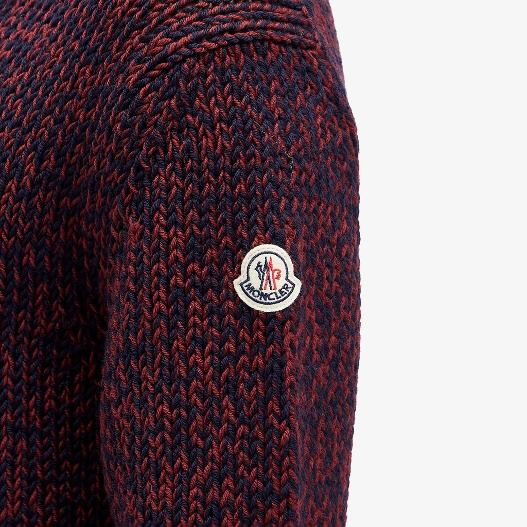 Moncler Men's Crew Neck Sweat Navy/Burgundy