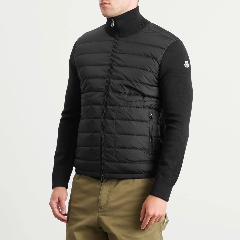 Moncler Men's Down Knit Jacket Black