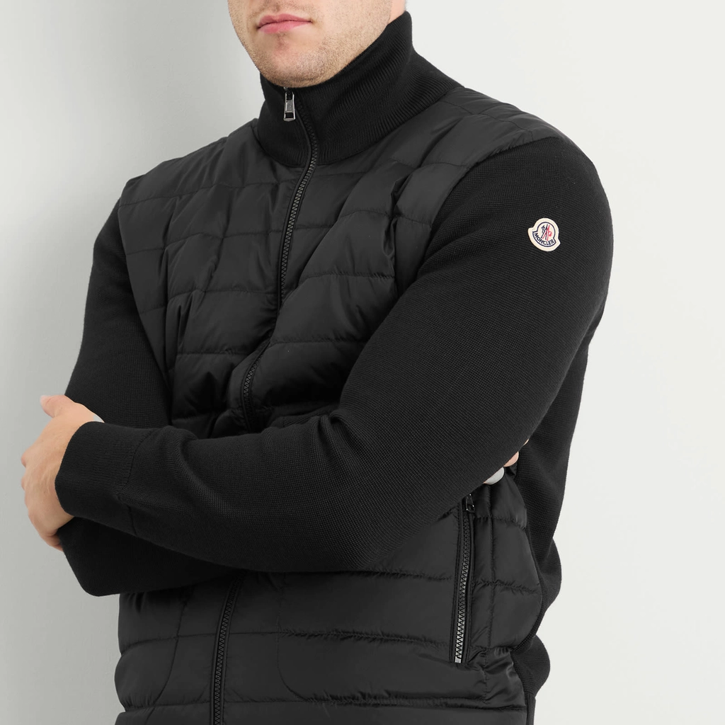 Moncler Men's Down Knit Jacket Black