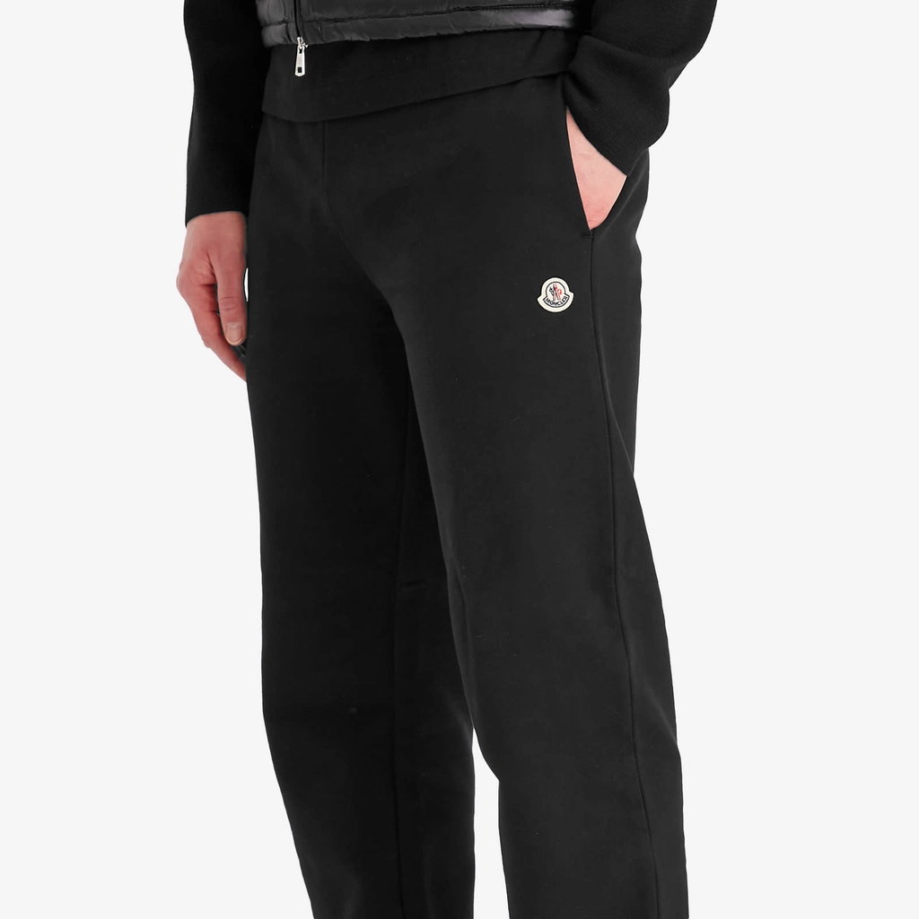Moncler Men's Emerized Fleece Sweat Bottoms Black