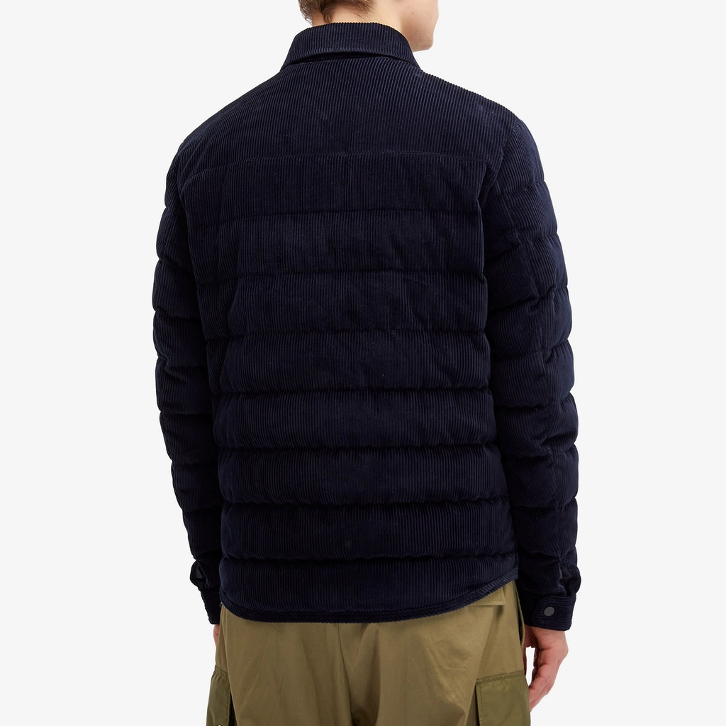 Moncler Men's Gasserhof Corduroy Padded Shirt Navy