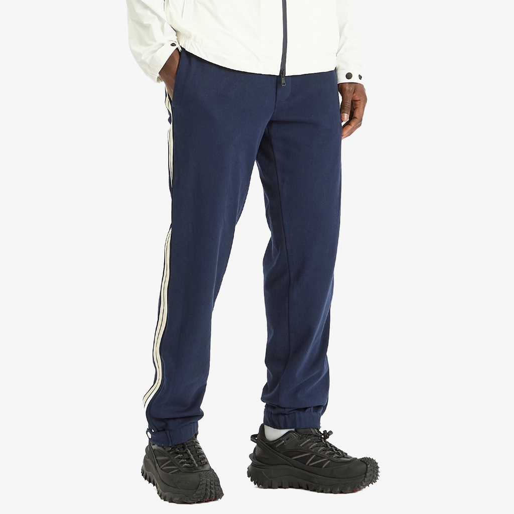 Moncler Men's Logo Cotton Sweat Pants Navy