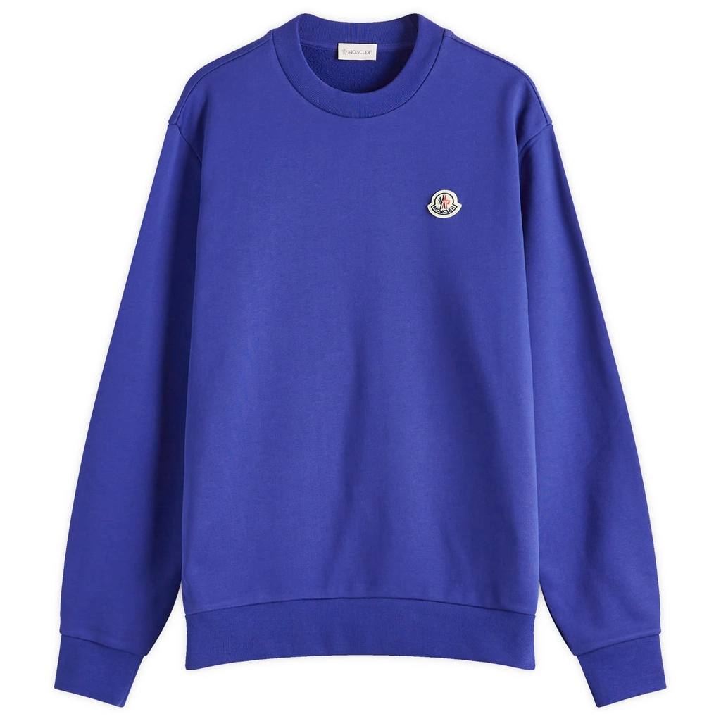Moncler Men's Logo Cotton Sweatshirt Blue