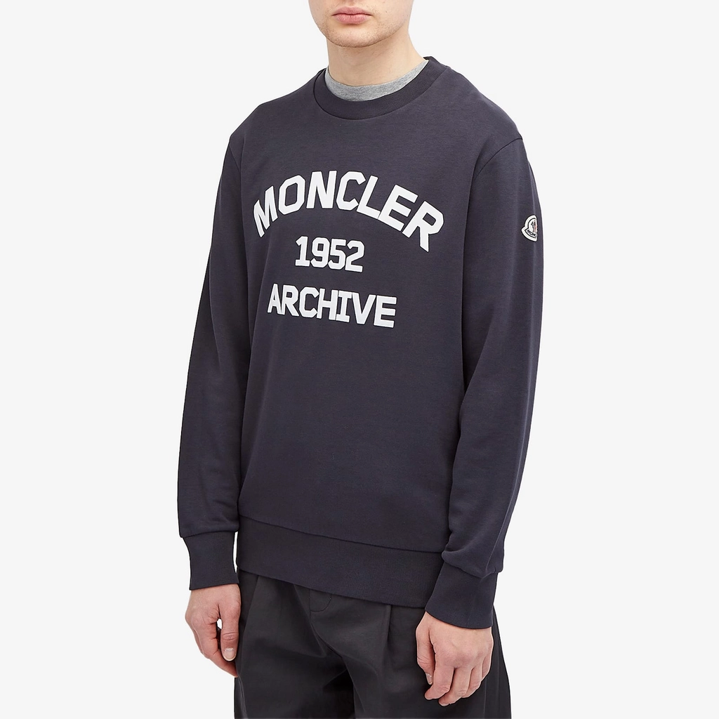 Moncler Men's Pixel Logo Sweatshirt Navy