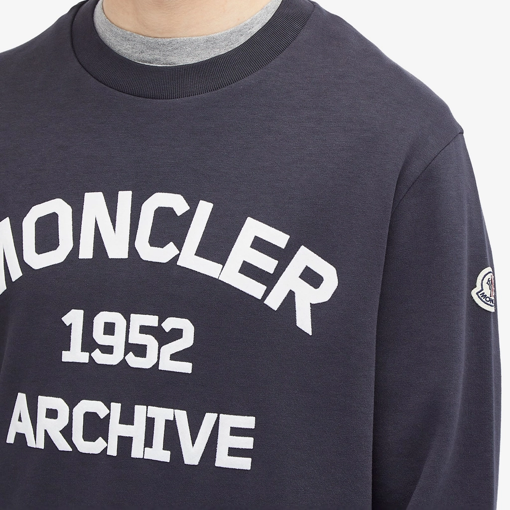 Moncler Men's Pixel Logo Sweatshirt Navy