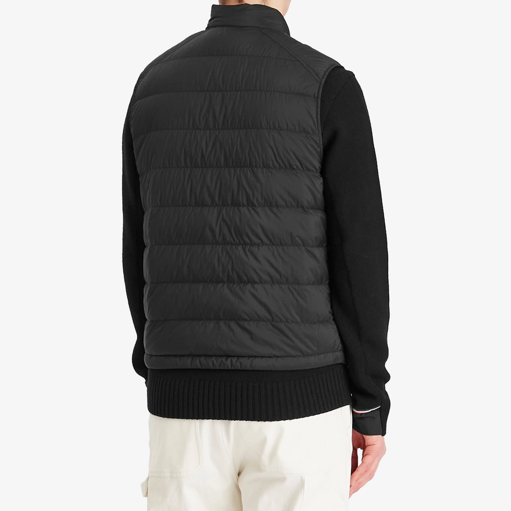 Moncler Men's Recycled Longue Saison Opaque Barthe Vest Black