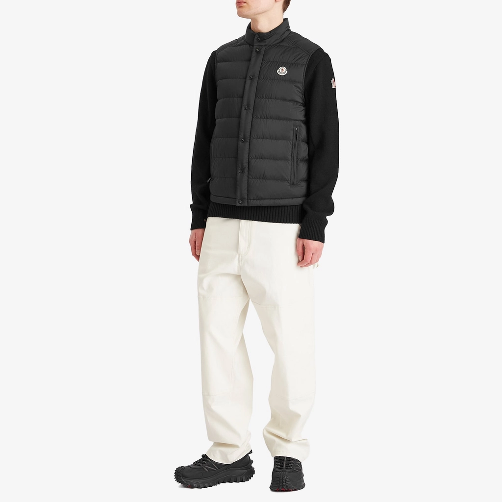 Moncler Men's Recycled Longue Saison Opaque Barthe Vest Black