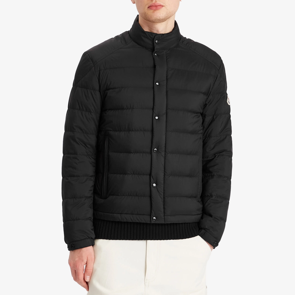 Moncler Men's Recycled Longue Saison Opaque Selves Jacket Black
