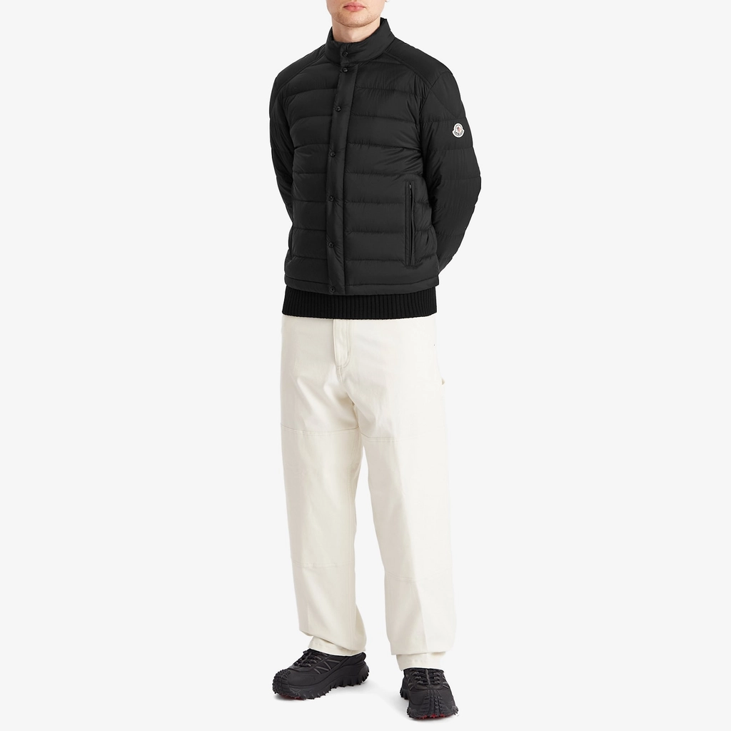 Moncler Men's Recycled Longue Saison Opaque Selves Jacket Black