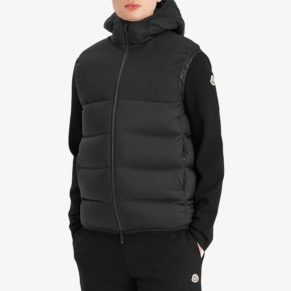 Moncler Men's Recycled Longue Saison Opaque Vest Black