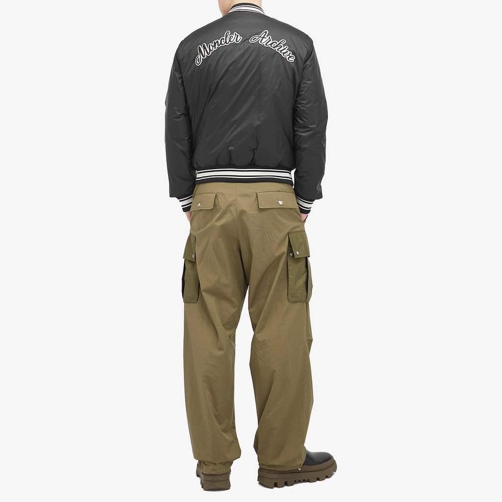 Moncler Men's Recycled Matte Longue Saison Bouchet Bomber Jacket Black