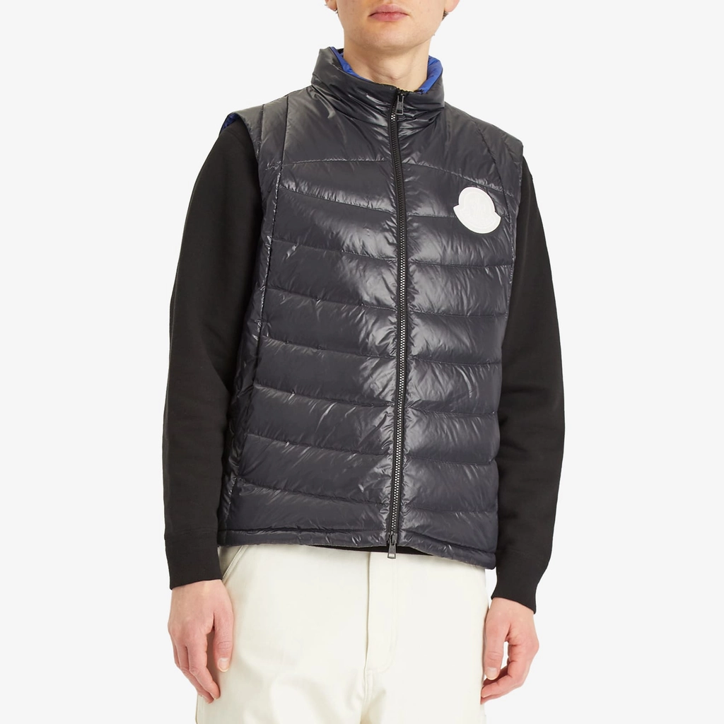 Moncler Men's Shiny Menelao Vest Black