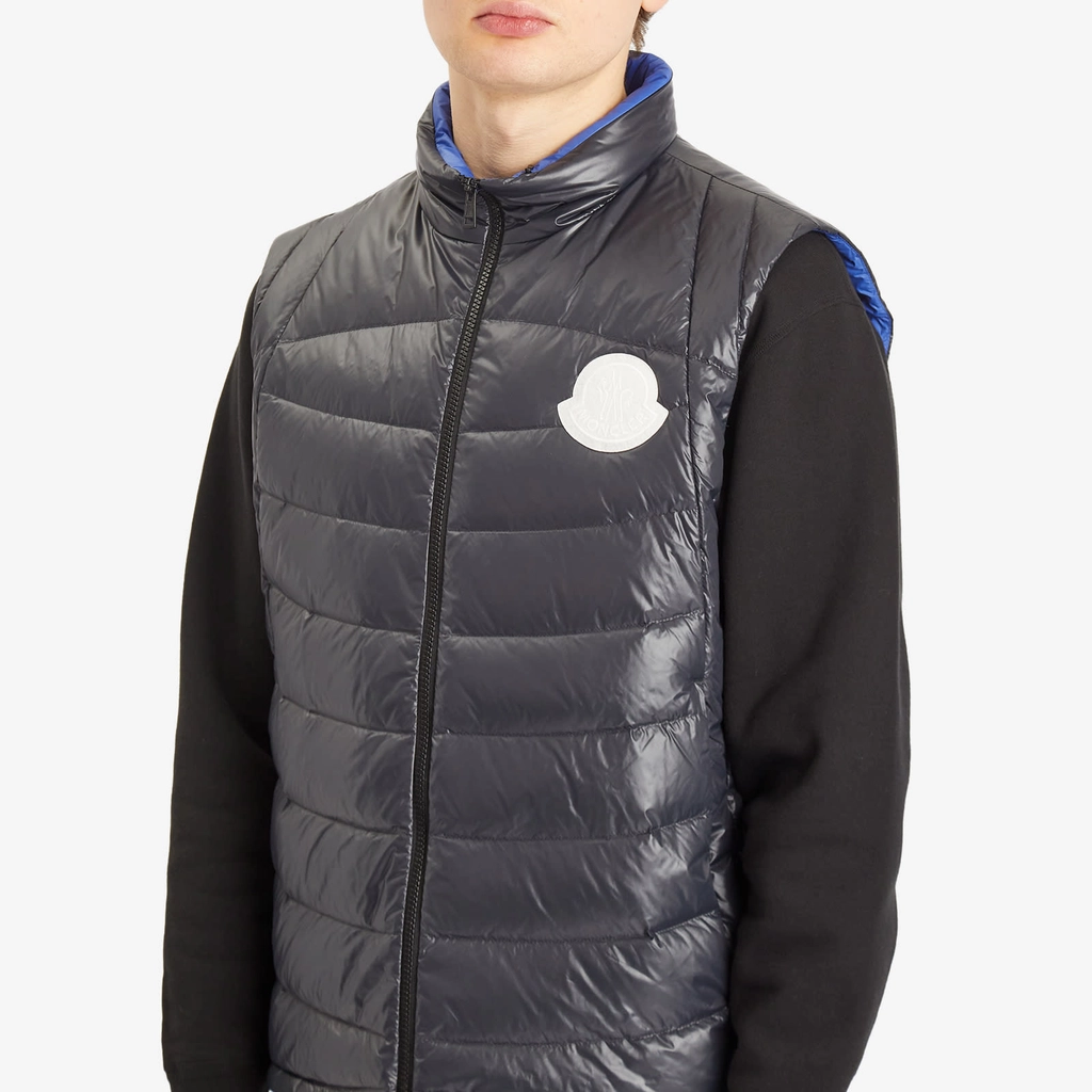 Moncler Men's Shiny Menelao Vest Black