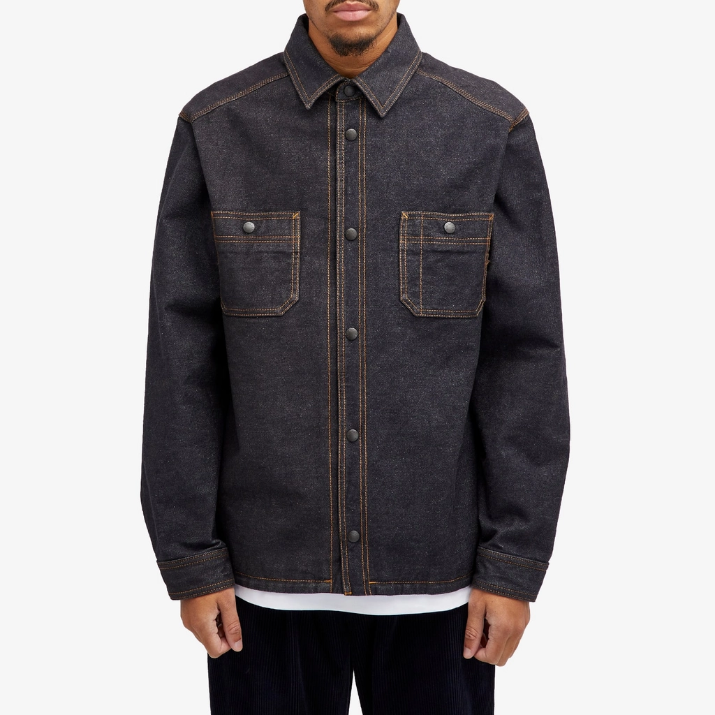 Moncler Men's Shirt Blue Denim