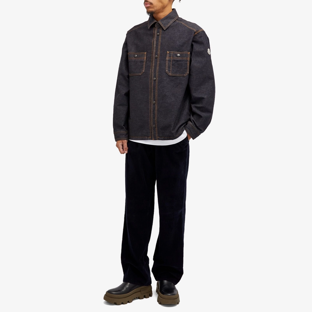 Moncler Men's Shirt Blue Denim
