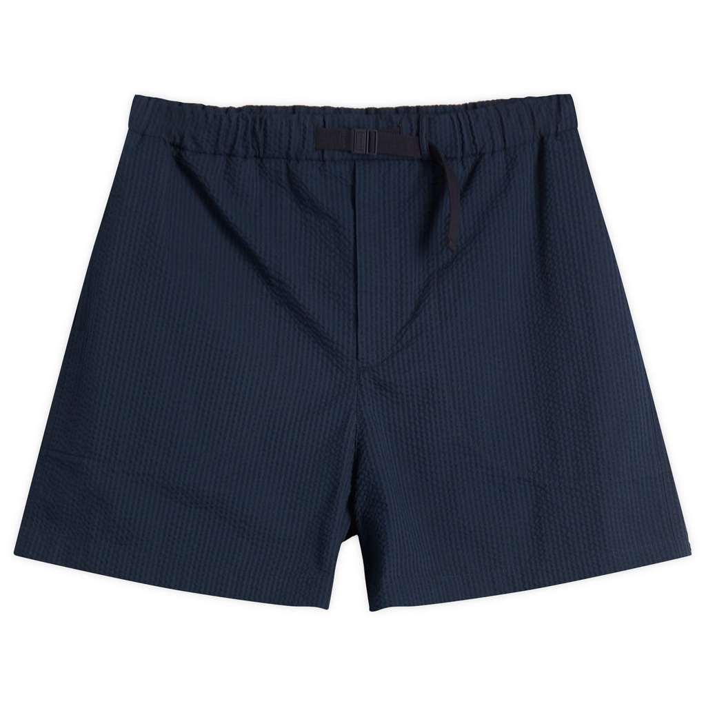 Moncler Men's Technical Seersucker Shorts Navy