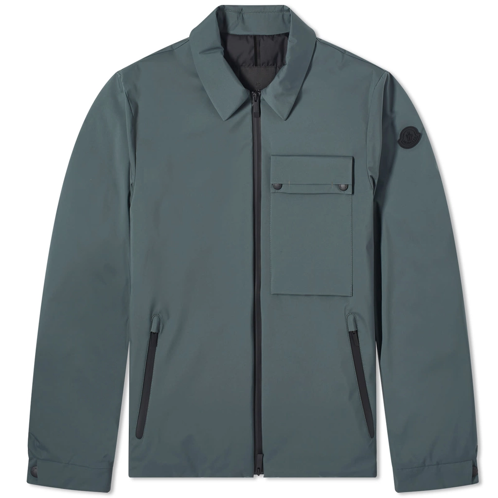 Moncler Men's Tortisse Nylon Overshirt Green