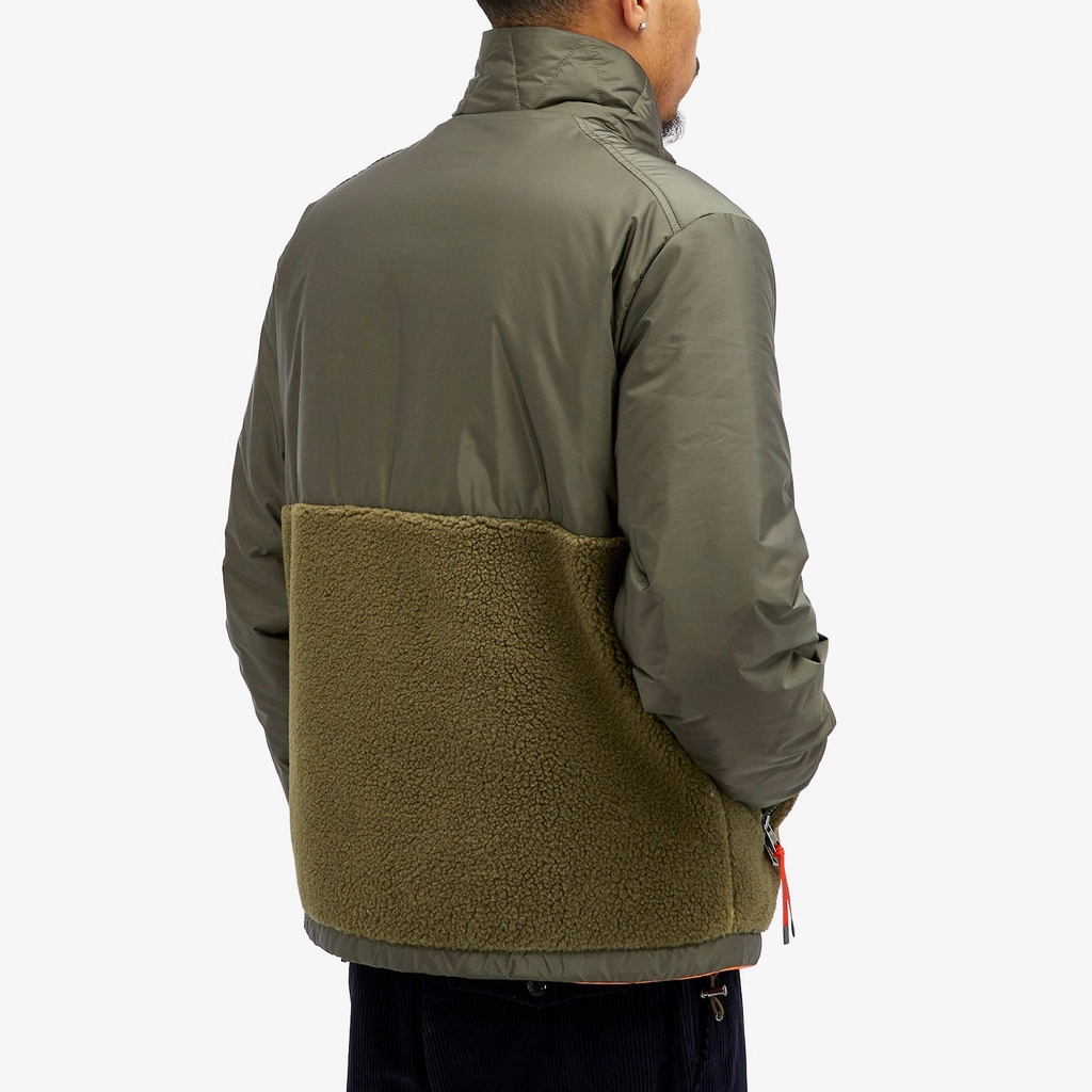 Moncler Men's Vallorch Reversible Nylon Jacket Khaki