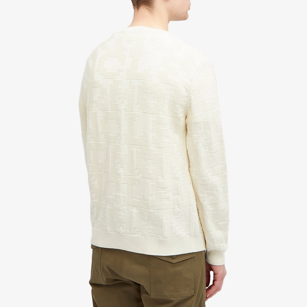 Moncler Men's Wool Coronet Crew Sweater Off White