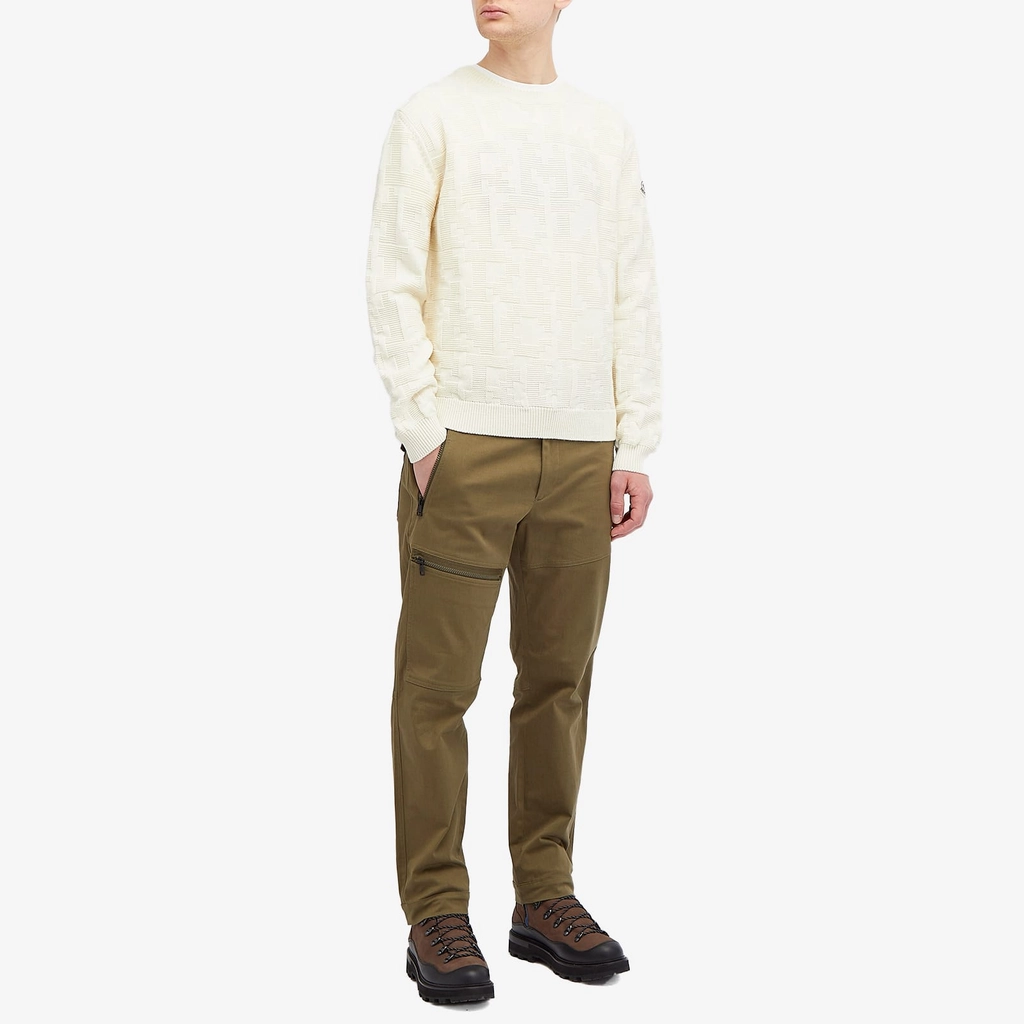 Moncler Men's Wool Coronet Crew Sweater Off White