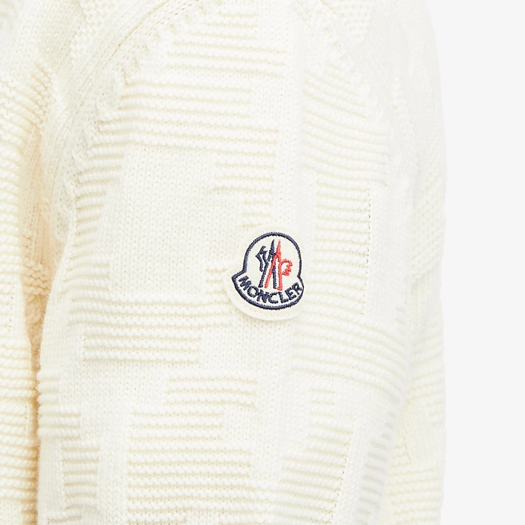 Moncler Men's Wool Coronet Crew Sweater Off White