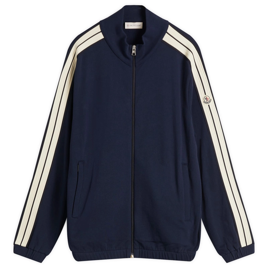 Moncler Men's Zip Up Fleece Sweat Navy
