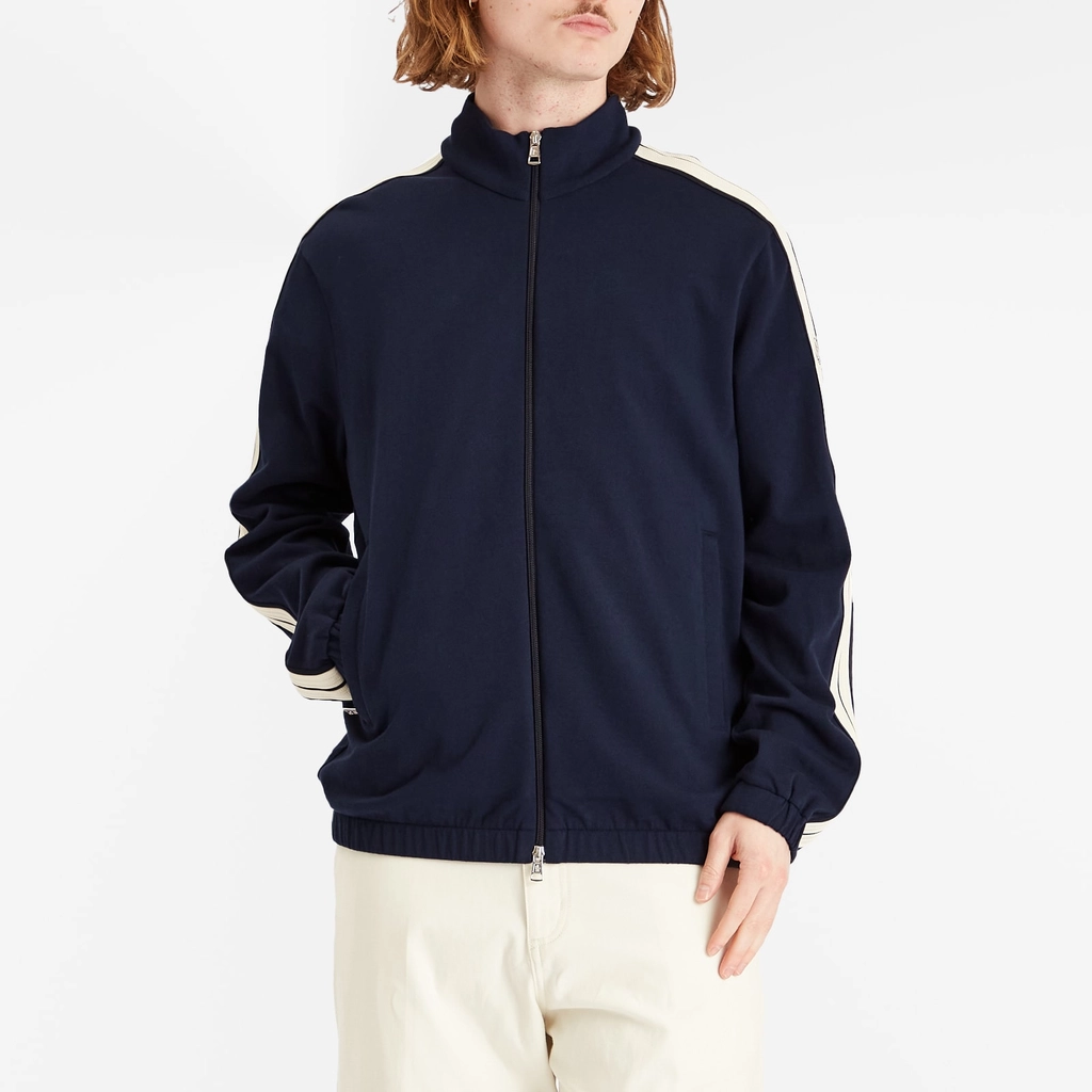 Moncler Men's Zip Up Fleece Sweat Navy