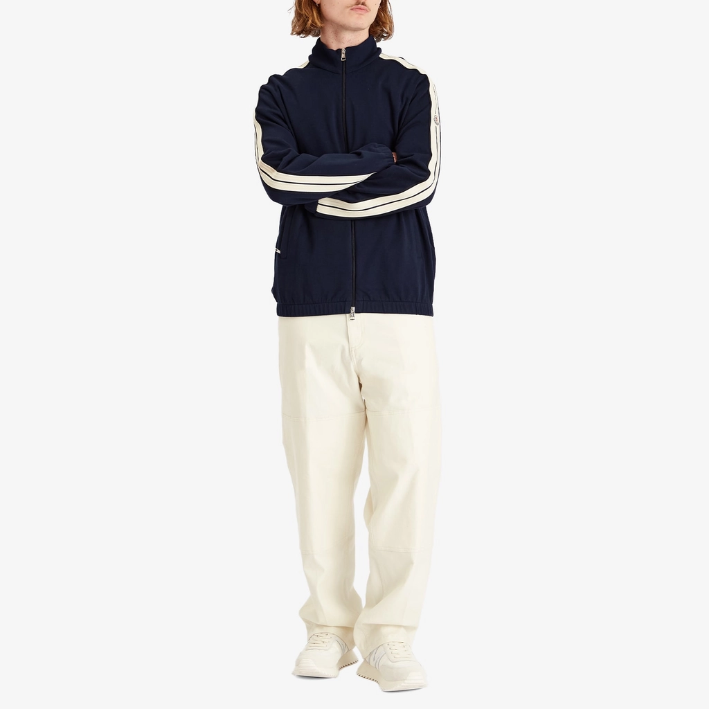 Moncler Men's Zip Up Fleece Sweat Navy