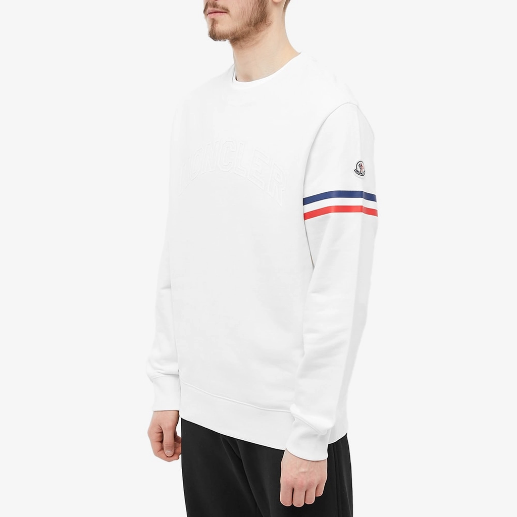 Moncler Men's Arch Logo Crew Sweat White