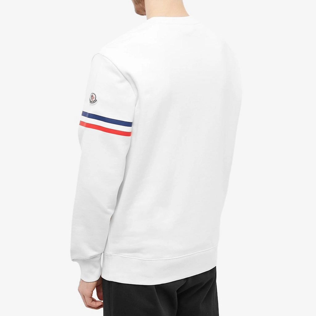 Moncler Men's Arch Logo Crew Sweat White