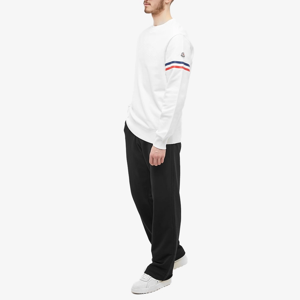 Moncler Men's Arch Logo Crew Sweat White