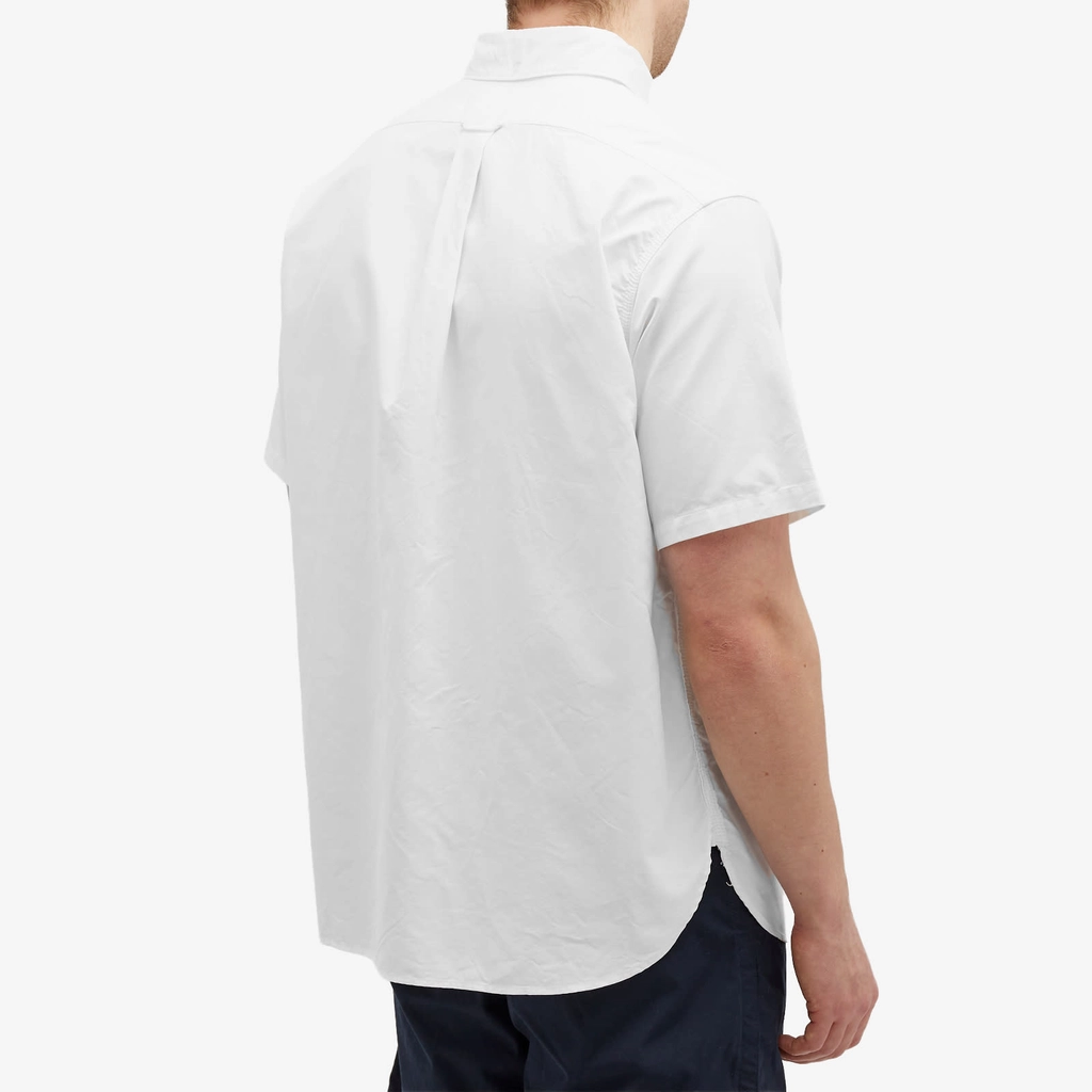 Nanamica Men's Short Sleeve Button Down Wind Shirt White