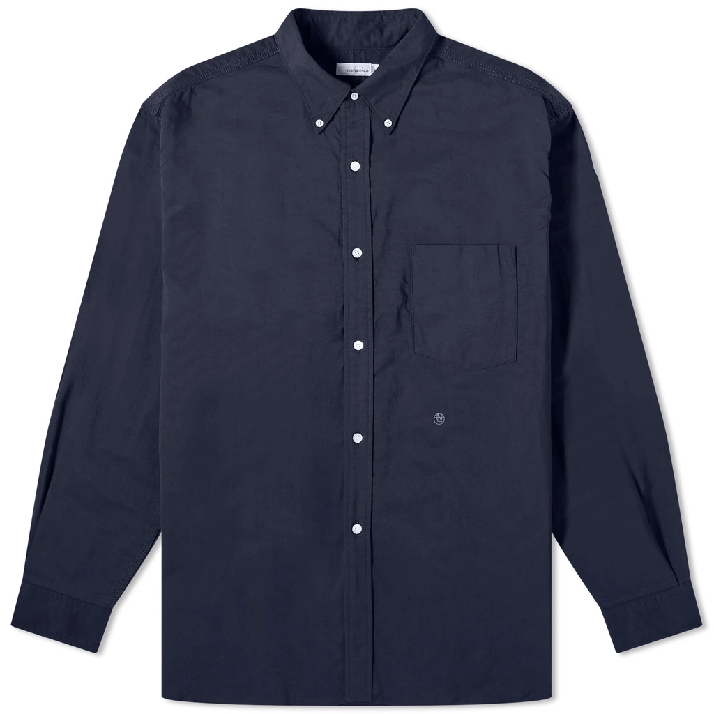 Nanamica Men's Button Down Wind Shirt Dark Navy