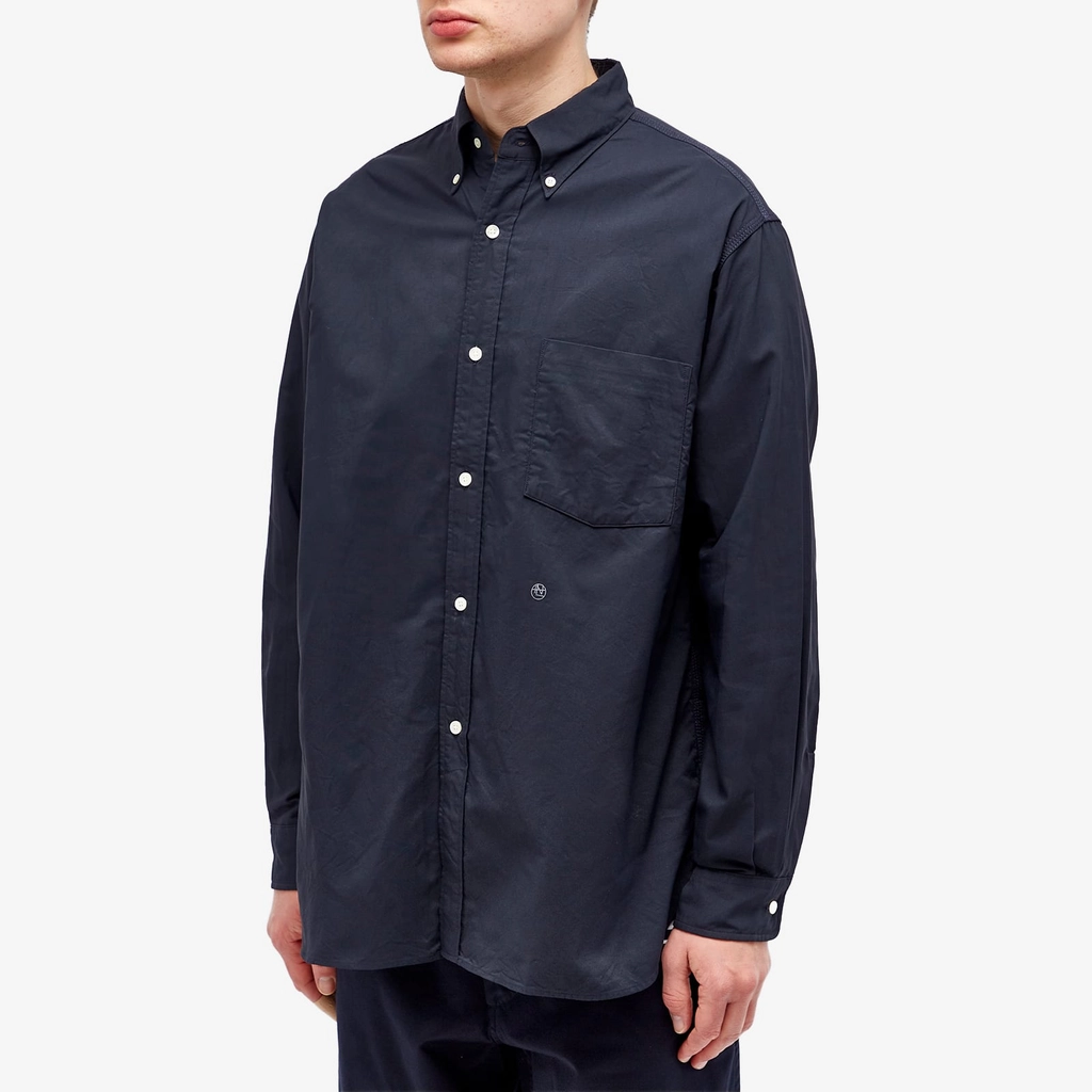 Nanamica Men's Button Down Wind Shirt Dark Navy