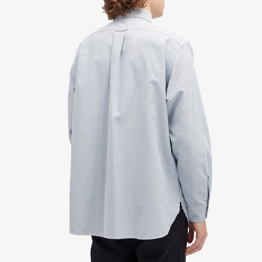 Nanamica Men's Button Down Wind Shirt Greyish Navy