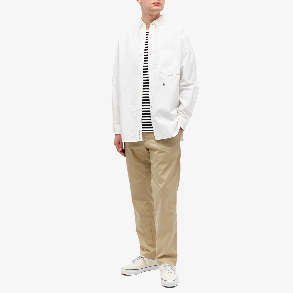 Nanamica Men's Button Down Wind Shirt White