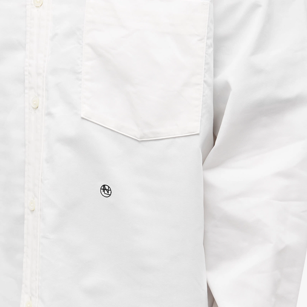 Nanamica Men's Button Down Wind Shirt White