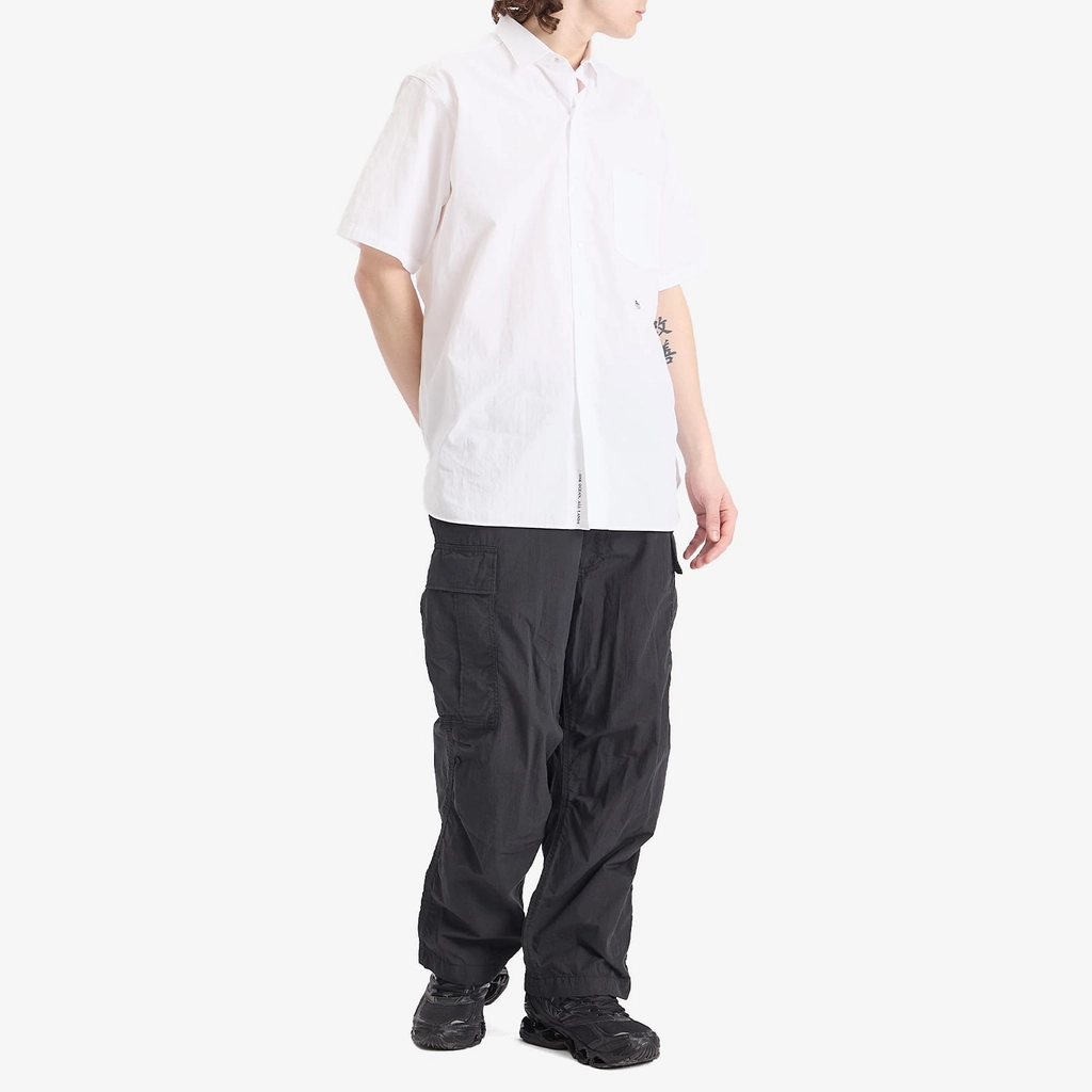 Nanamica Men's Regular Collar Wind Short Sleeve Shirt Off White