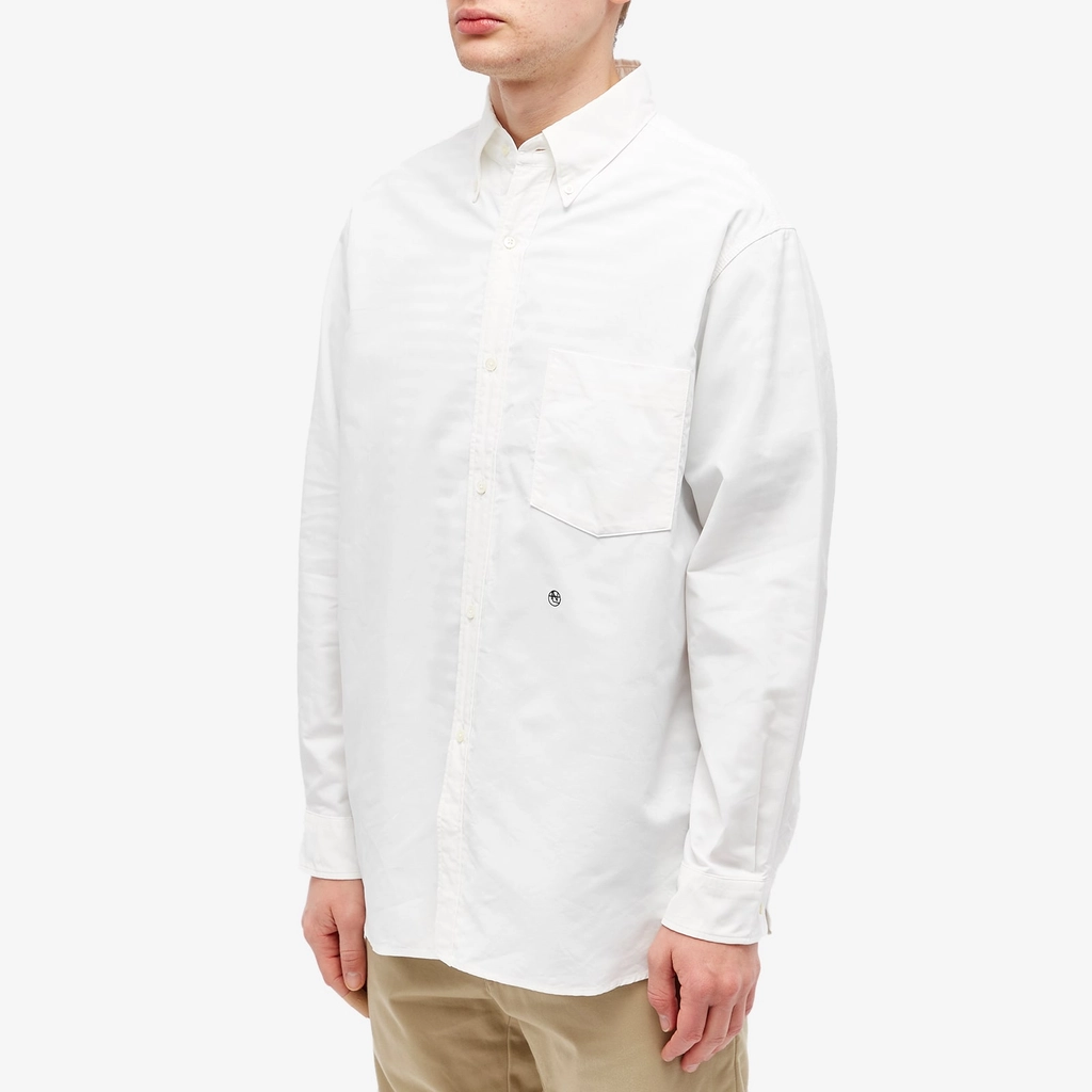 Nanamica Men's Button Down Wind Shirt White